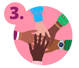 Five coworkers stacking their hands together—symbolizing teamwork and the promotion of team cohesion.