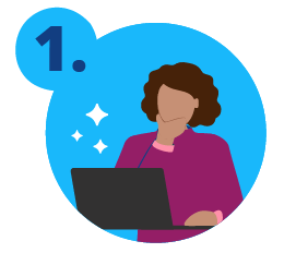 Woman looking thoughtfully at her laptop—symbolizing the importance of providing manager training.